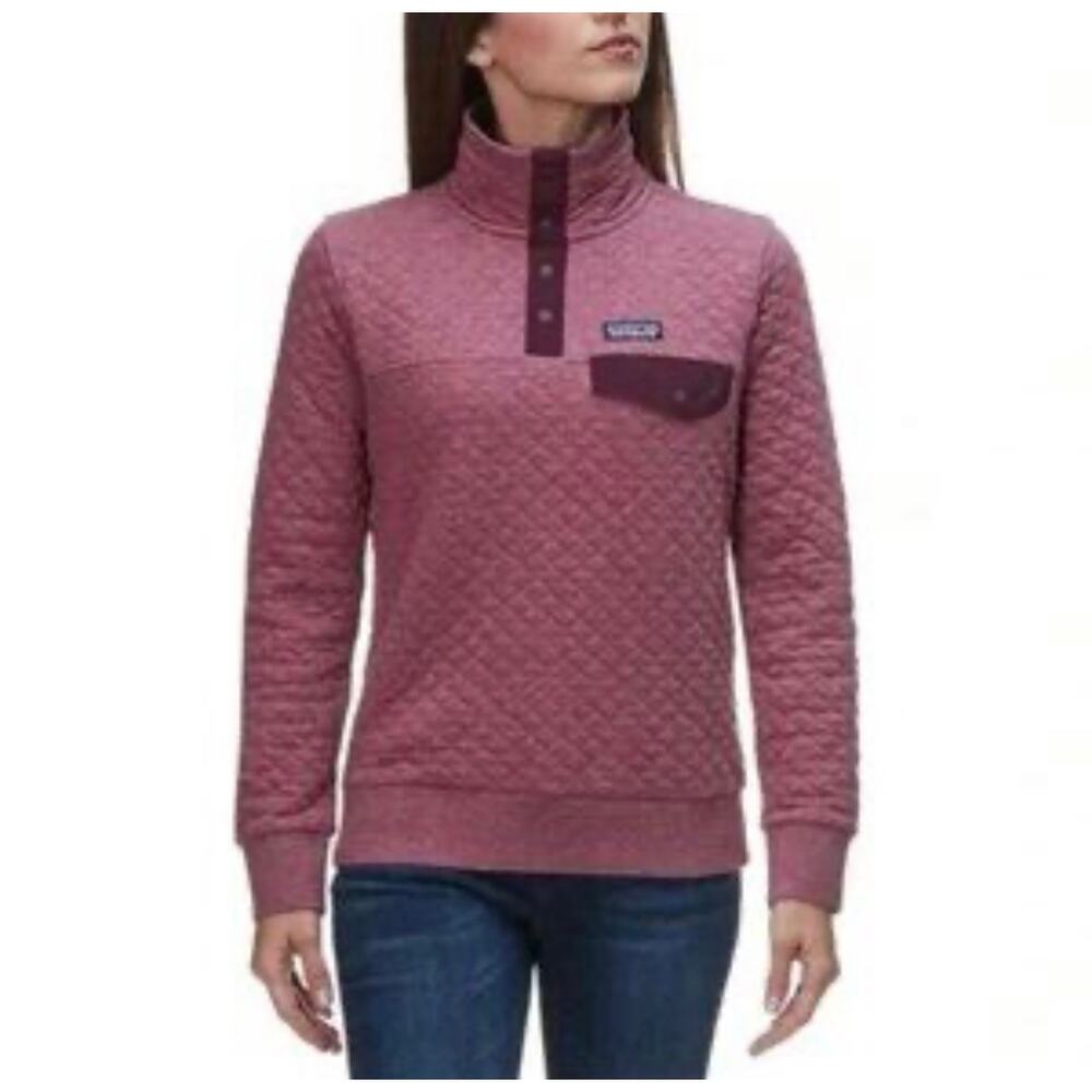 Patagonia Women's S Organic Cotton Long Sleeve Quilted Quarter Button Sweater